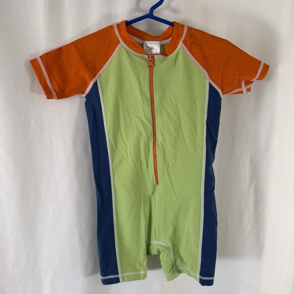 Hanna Andersson Other - Hanna Andersson Swimsuit Boys 18-24 Months Zip Up Short Sleeve Shorts